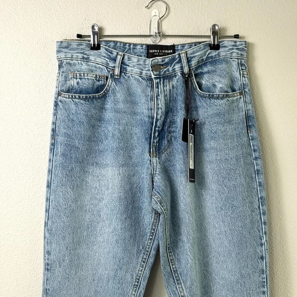 Supply & Denim Sacco Jeans Mens Size 32 Medium Frayed Hem Cotton Casual NWT‎